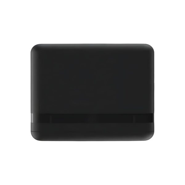 Matte black hand towel dispenser, 27x11x21 cm