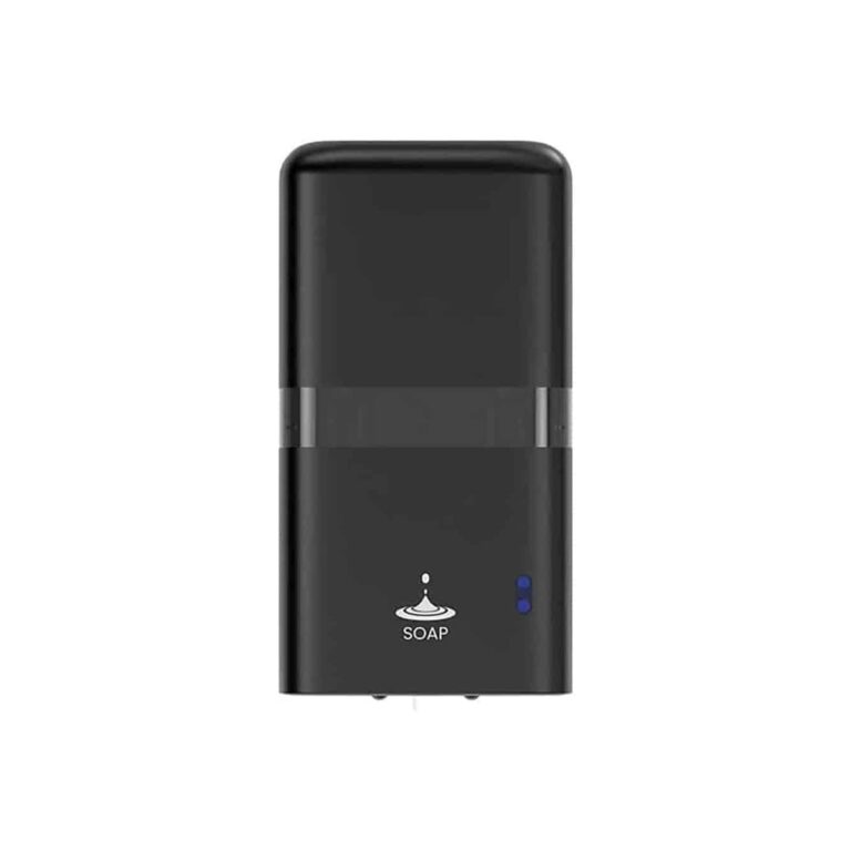 Black cream soap dispenser, 600 ml, 12.5x8.5x24.1 cm