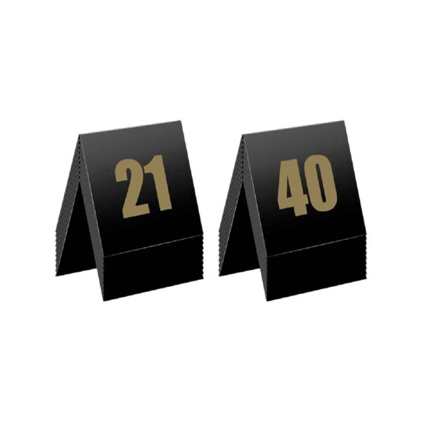 Black and gold CVP numbering tags 21-40, 5x5 cm