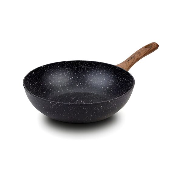 Αντικολλητικό τηγάνι wok αλουμινίου Nava Stone, διάμετρος 28 εκ.