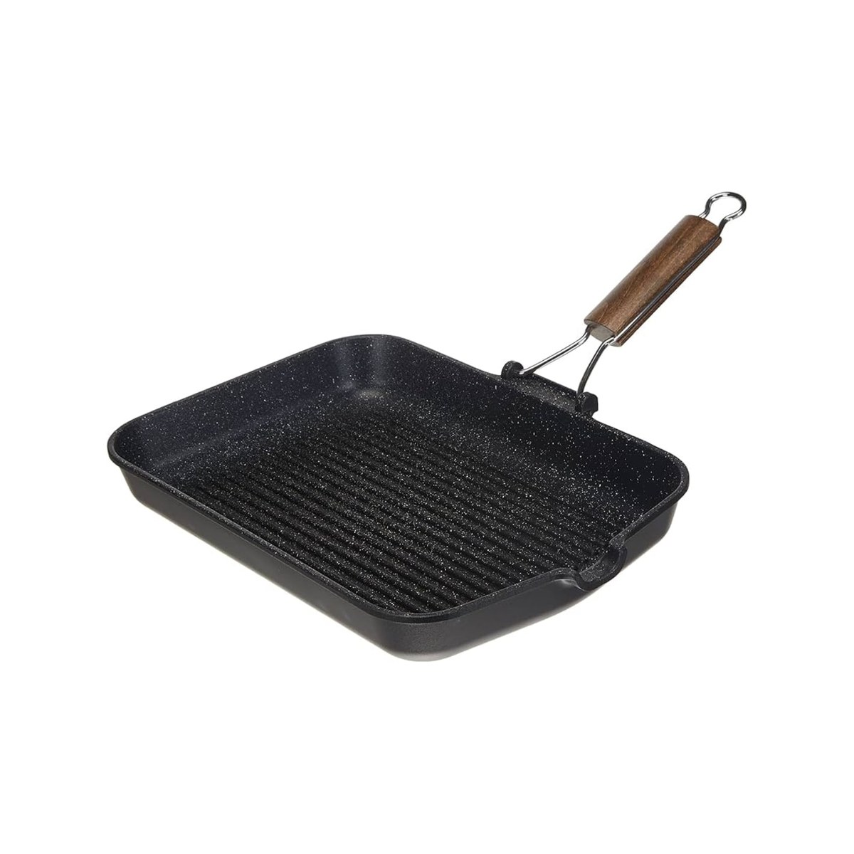 Induction Cooker Non-stick Grill Pan 36x26cm With Wooden Handle Non-stick aluminum grill pan for induction hob with wooden handle, 36x26 cm