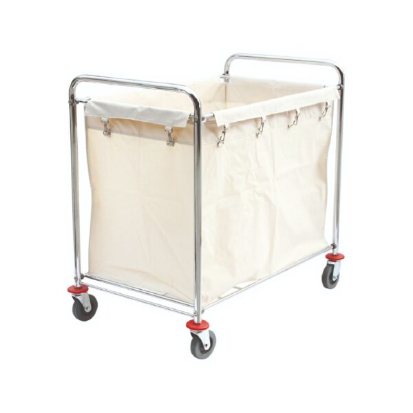 Stainless steel laundry trolley, 92x58x92 cm