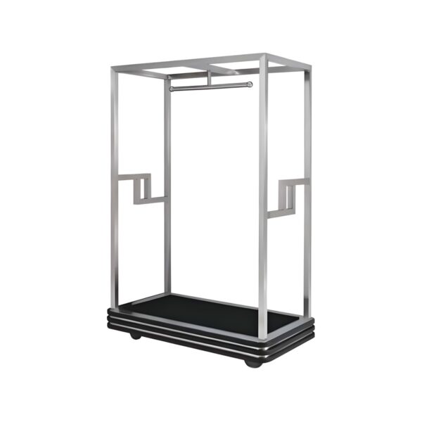 Heavy-duty stainless steel luggage trolley, 120x70x185 cm