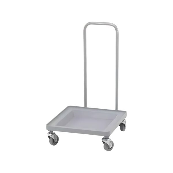 ABS laundry basket transport trolley with handle, 50x50x90 cm