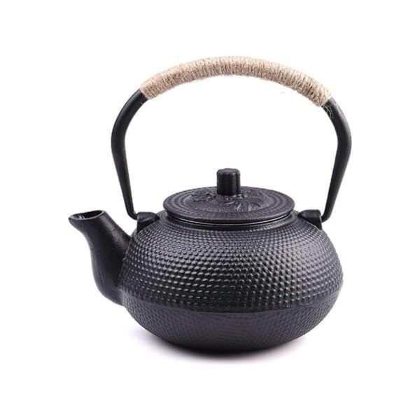 Black cast iron Asian teapot with filter, 600 ml