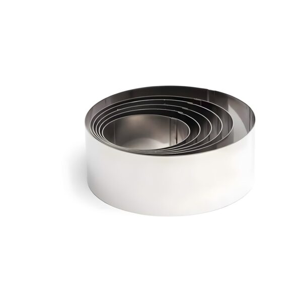 Comas round stainless steel pastry ring, set of 6 pcs 6-12 cm