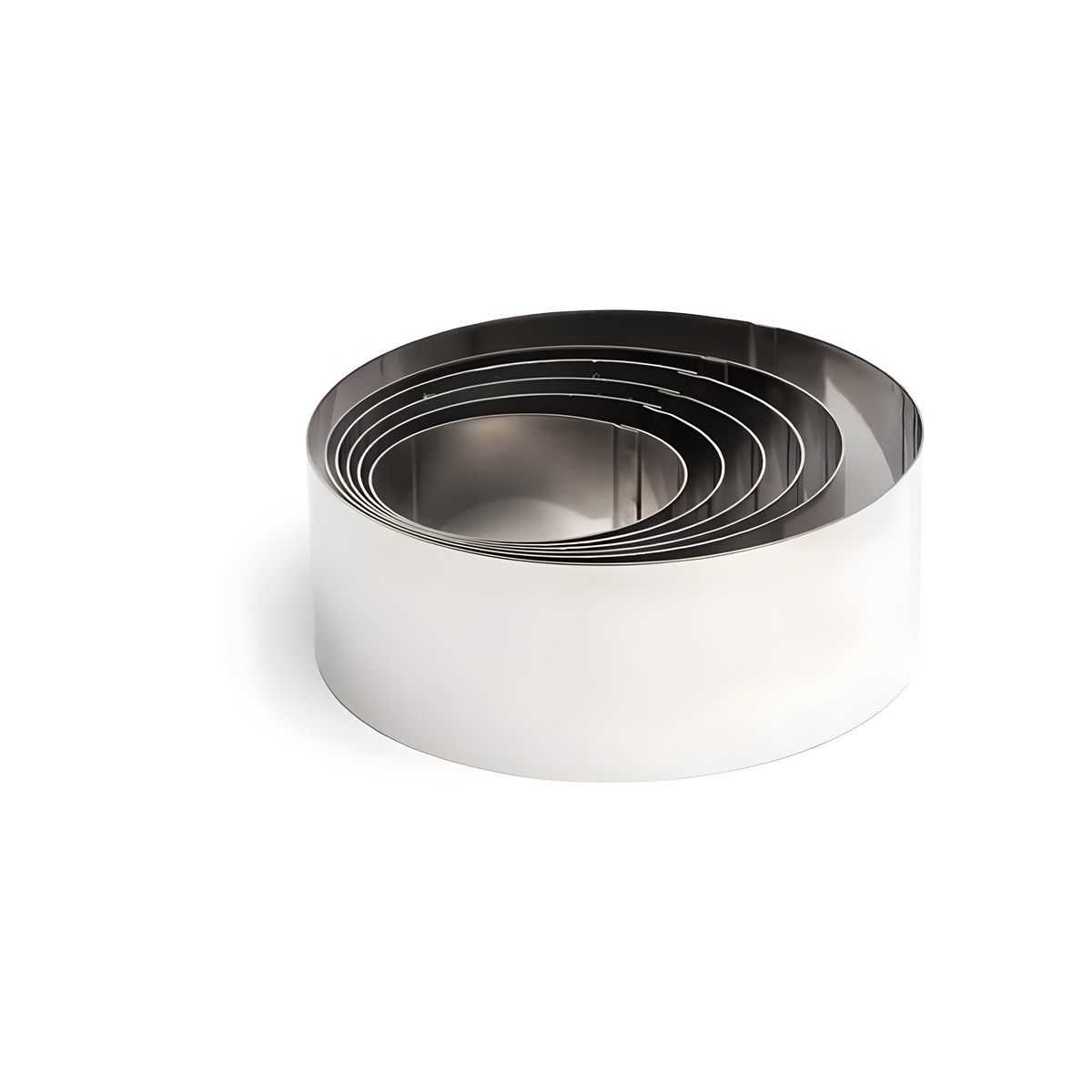 Pastry Ring 6-12cm Round 7449 Set of 6 Pcs Inox Comas round stainless steel pastry ring, set of 6 pcs 6-12 cm