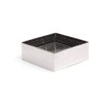 Comas square 18/10 stainless steel pastry ring, 8x8 cm