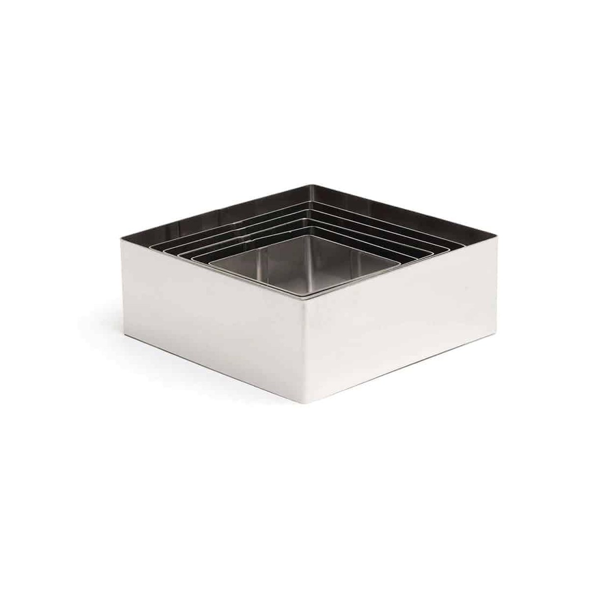 Square Pastry Ring 8cm Inox 18/10 7469 Comas square 18/10 stainless steel pastry ring, 8x8 cm