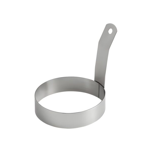 Stainless steel egg ring with handle, 10 cm diameter