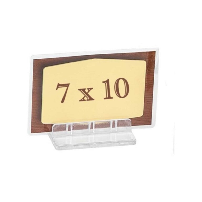 Transparent plexiglass card holder, 6x4 cm