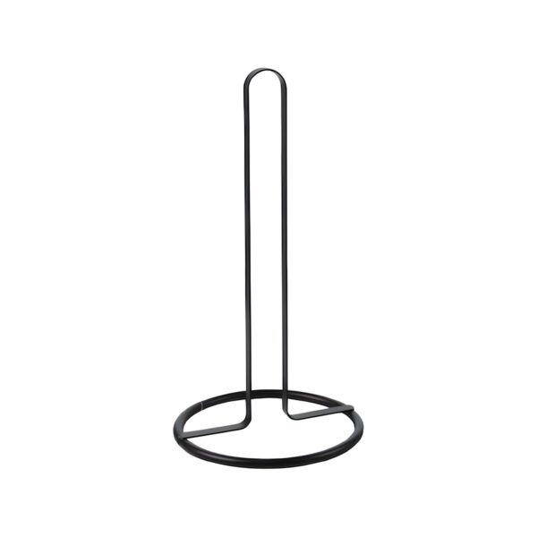 Black metal kitchen roll stand, Ø16x29 cm