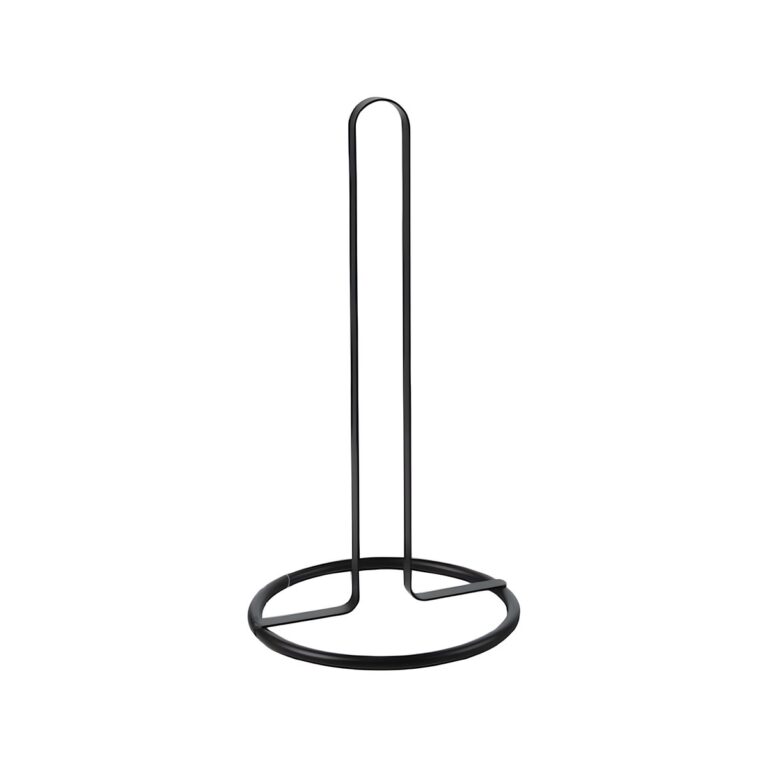 Black metal kitchen roll stand, Ø16x29 cm