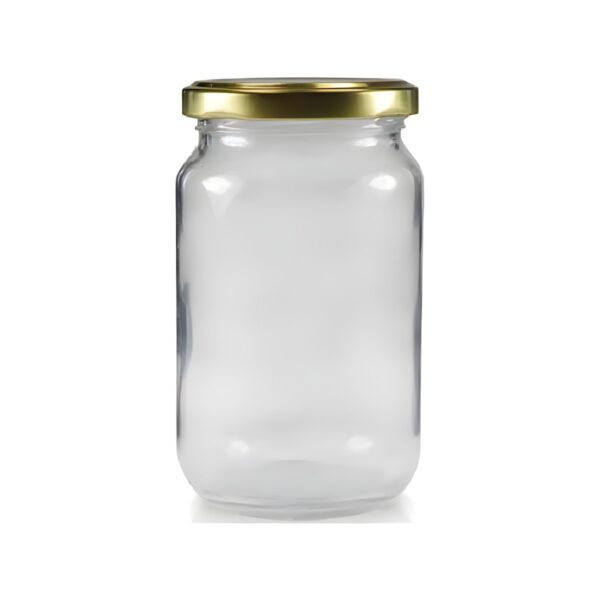 Γυάλινο βάζο με χρυσό καπάκι, 2000 ml