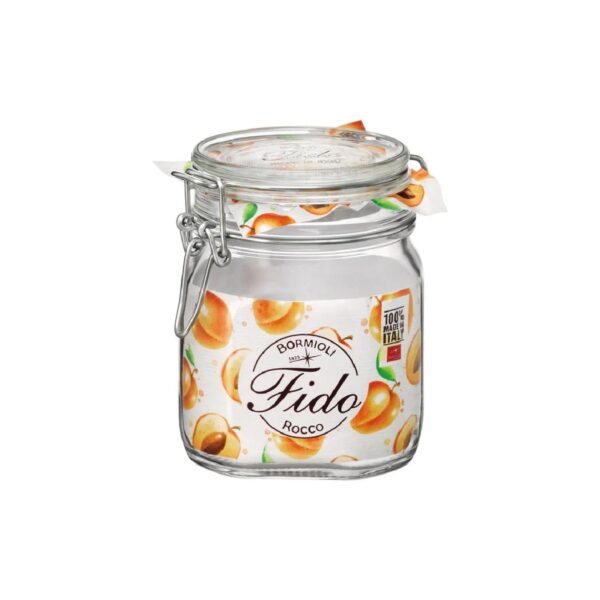 Αεροστεγές γυάλινο βάζο Bormioli Rocco Fido, 750 ml, 11x14 εκ.