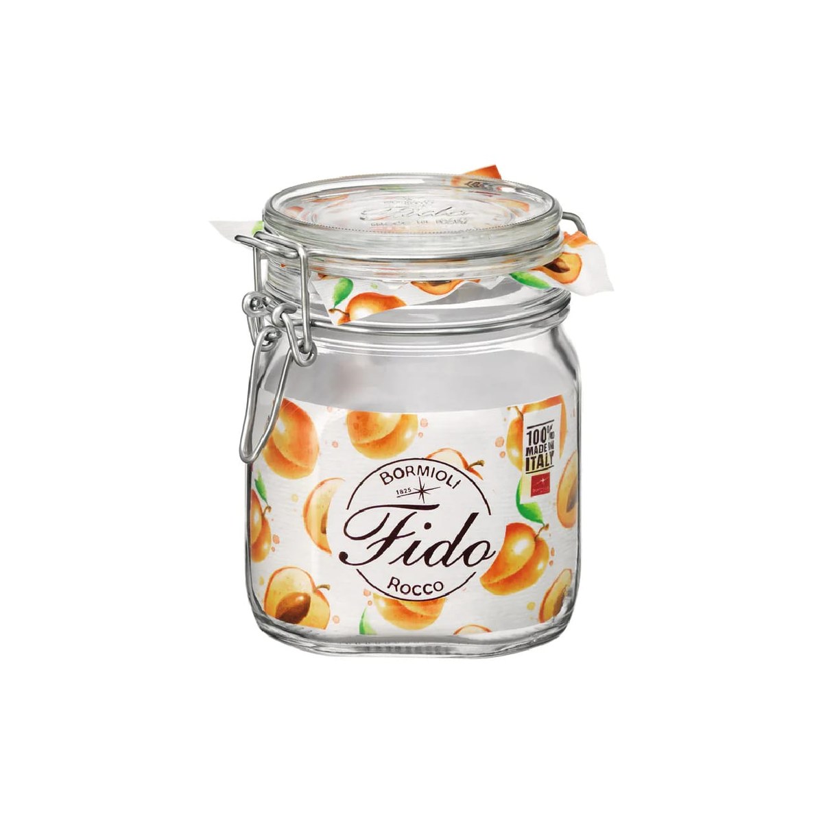 Βάζο Γυάλινο Tempered Αεροστεγές Με Κλιπ Fido 750ml 11x14εκ Αεροστεγές γυάλινο βάζο Bormioli Rocco Fido, 750 ml, 11x14 εκ.