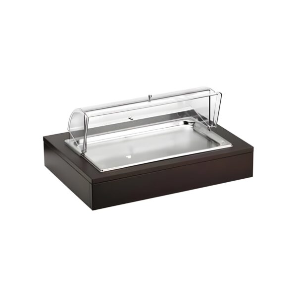 Ανοξείδωτη βιτρίνα μπουφέ Pintinox Roll Top, 47x65x32 εκ.