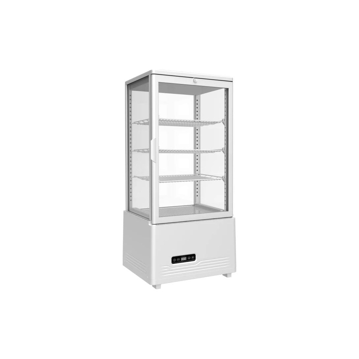 Countertop Refrigerated Display 80Lt White 45.6×41×97cm White countertop refrigerated display, 80 litre, 45.6x41x97 cm