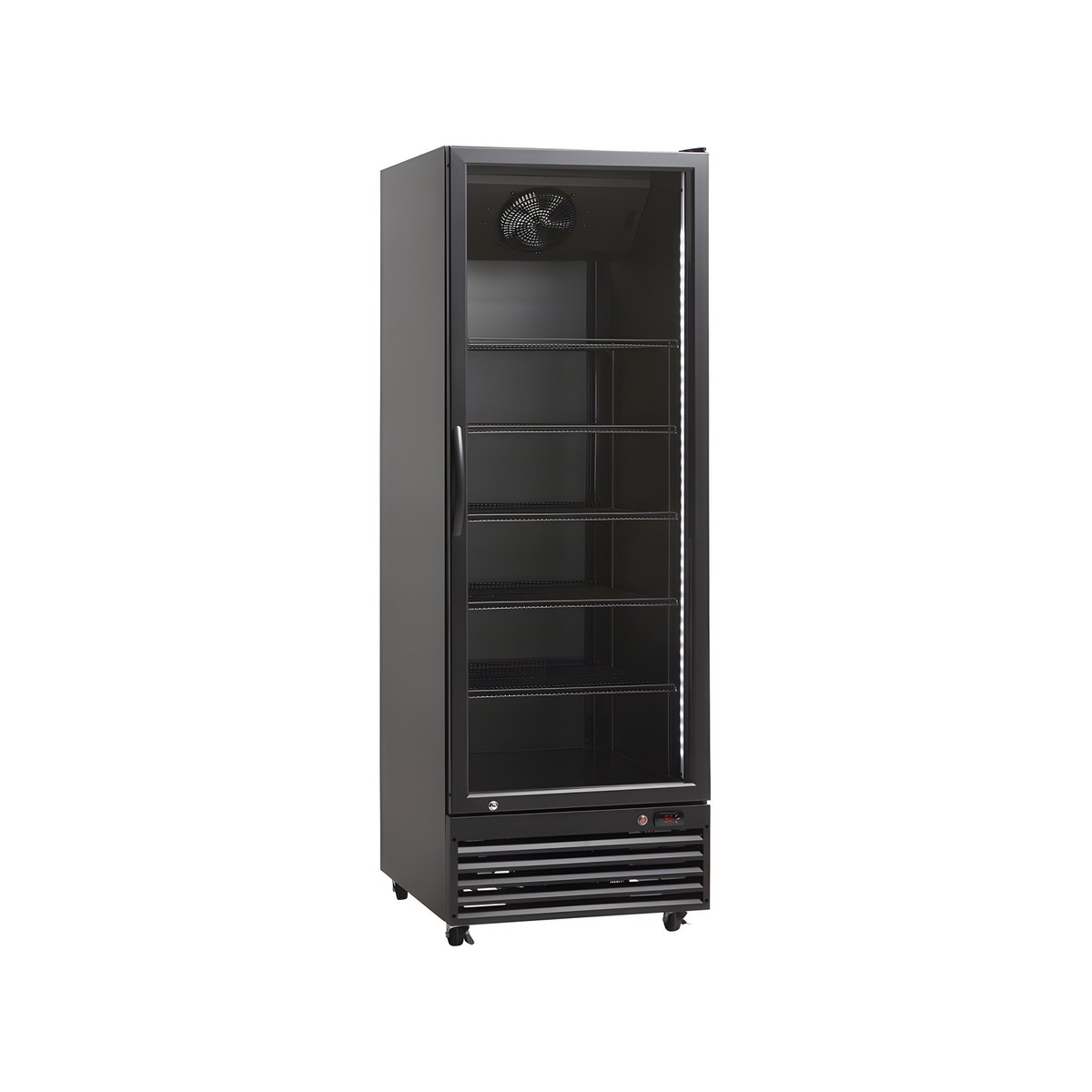 Βιτρίνα Συντήρησης Αναψυκτικών Full Black 249Ltr 50x60x183cm Μαύρη επαγγελματική βιτρίνα συντήρησης αναψυκτικών, 249 λίτρα, 50x60x183 εκ.