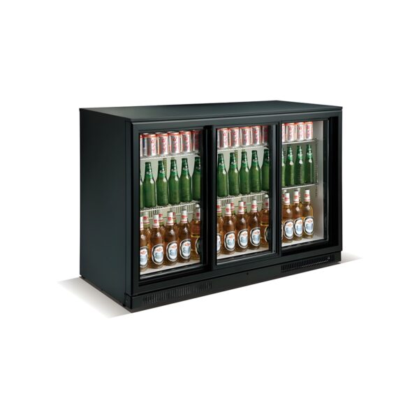 Triple Back Bar refrigerated display with sliding doors, 135x53x84 cm, 320 litres