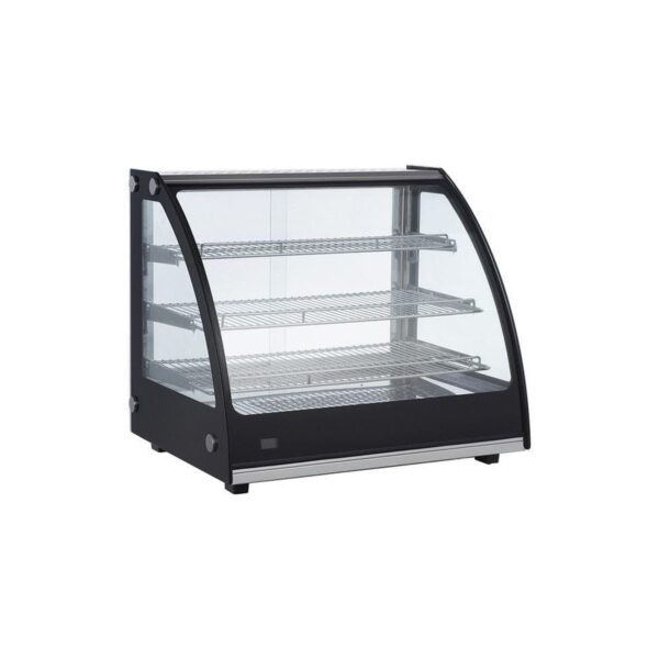 Countertop heated display cabinet, 130 litres, 1100 W, dimensions 78x59x69 cm
