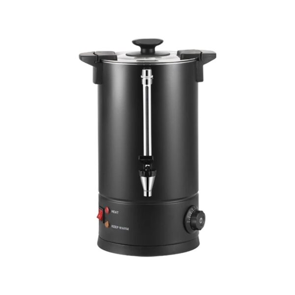 Black professional water boiler, 12 litres, 1800 W