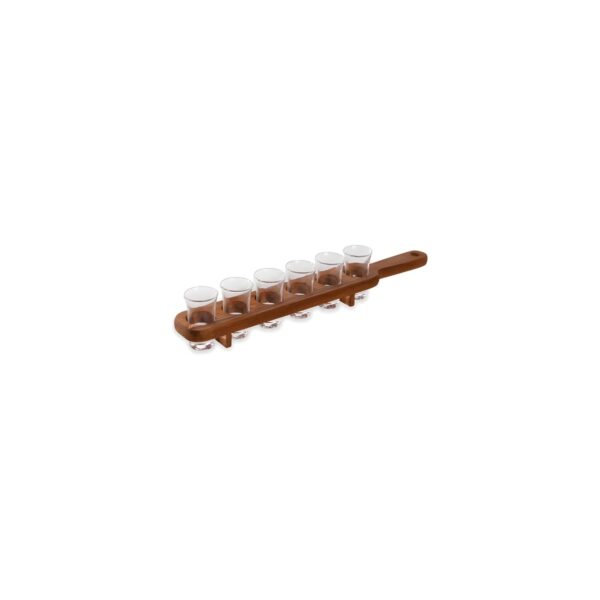 Ξύλινος δίσκος με 6 σφηνάκια, 30 ml